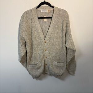 Great Lakes Recreation Men's Gray Cardigan Sweater Cotton Large NWT